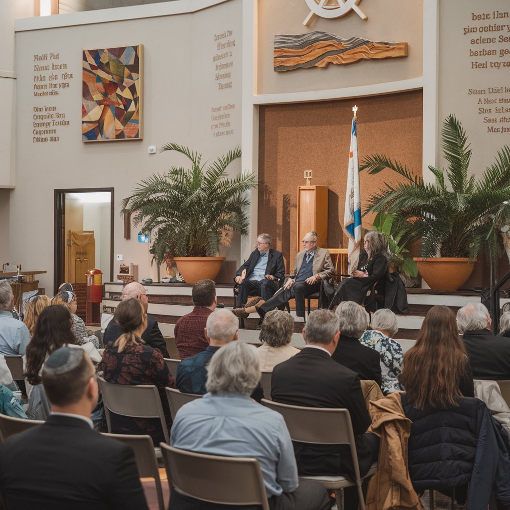 Social Gathering at Synagogue