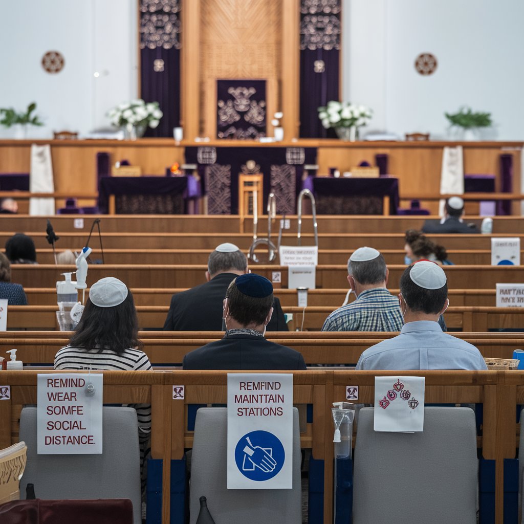 Social Gathering at Synagogue